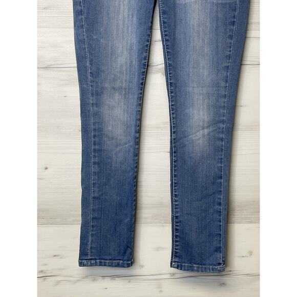 WallFlower Jeans Womens 3 Skinny Stretch Denim Double Button Mid Rise Y2K - Picture 3 of 15